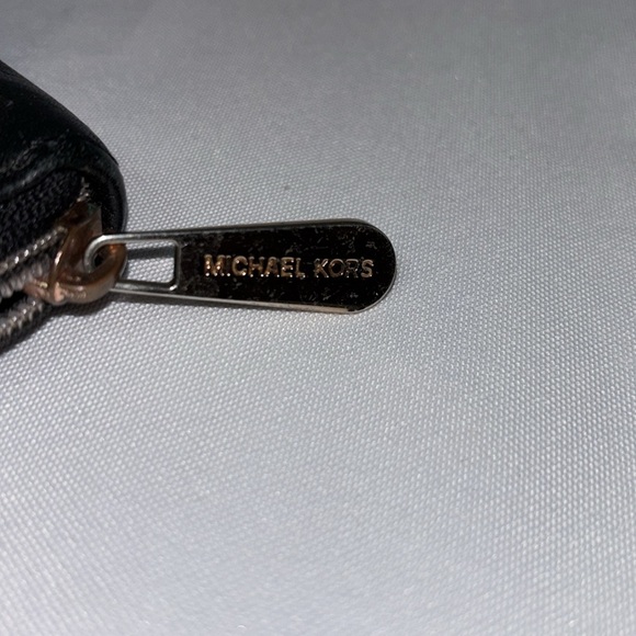 Michael Kors Rose Gold Plate Black Pebbled Leather Continental Wallet - Picture 6 of 9